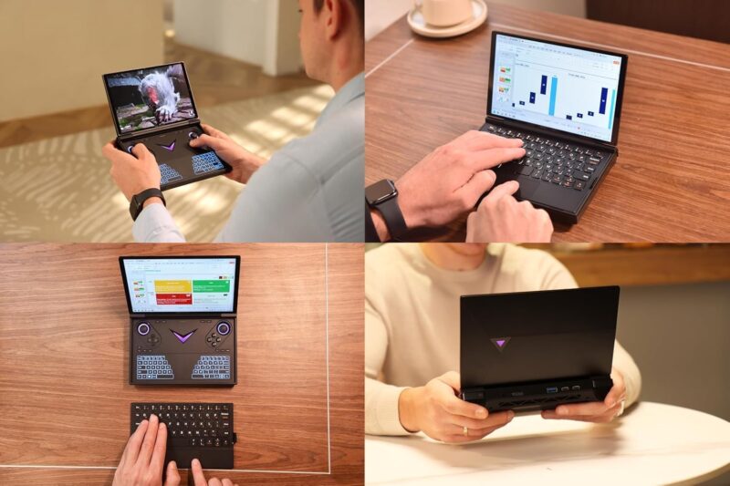 ONEXPLAEYR G1 2-in-1 Handheld Gaming PC & Laptop - AMD Ryzen AI 9 HX 370/7 8840U, 8.8" 2.5K 144Hz Touch, 32GB/2TB, Up to 8H Battery Life, Win11, Detachable RGB Keyboard, Hall Joystick, WiFi 6E, Black - Image 6