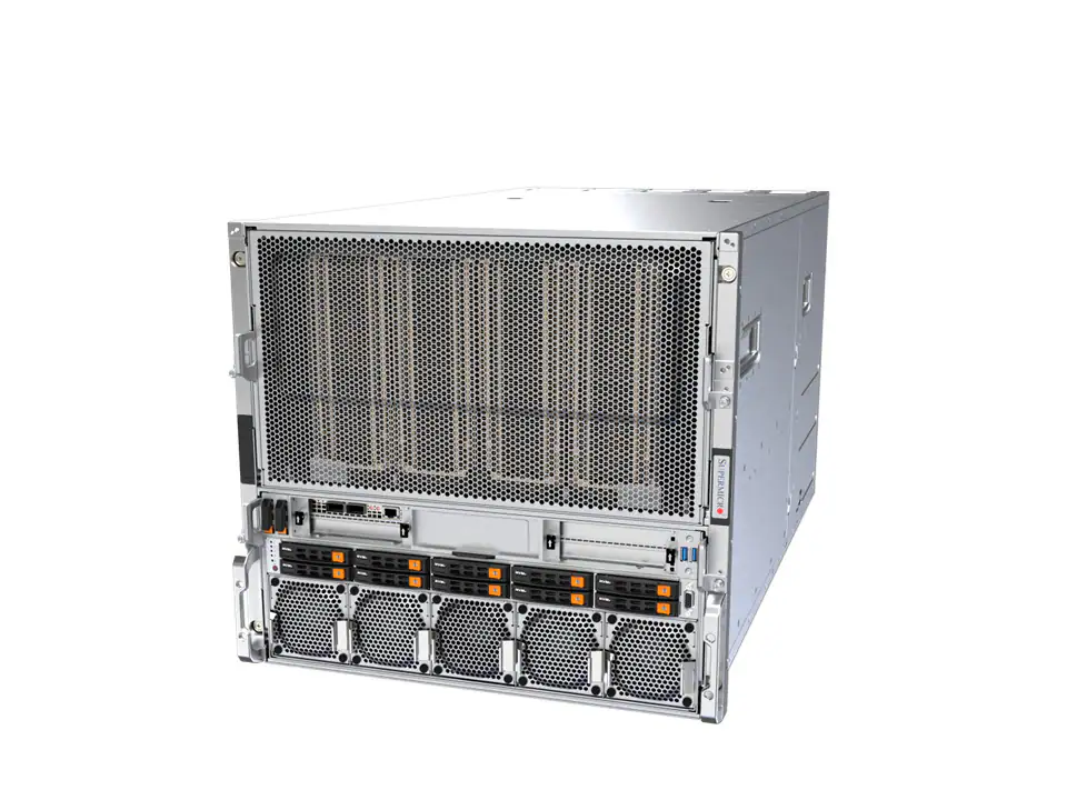 SYS-A21GE-NBRT_main Supermicro SuperServer SYS-A21GE-NBRT HGX B200 NVL8 180GB Air-Cooled (8) Intel Emerald Rapids (2) AI Graphics Card GPU Server - Image 1
