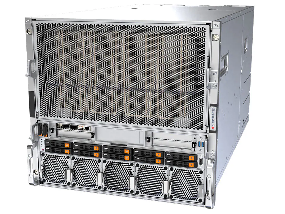 SYS-A22GA-NBRT-5 Supermicro SuperServer SYS-A22GA-NBRT HGX B200 NVL8 180GB Air-Cooled (8) Intel Granite Rapids (2) AI Graphics Card GPU Server - Image 1